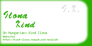 ilona kind business card